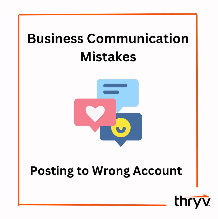 business communication mistake example wrong account